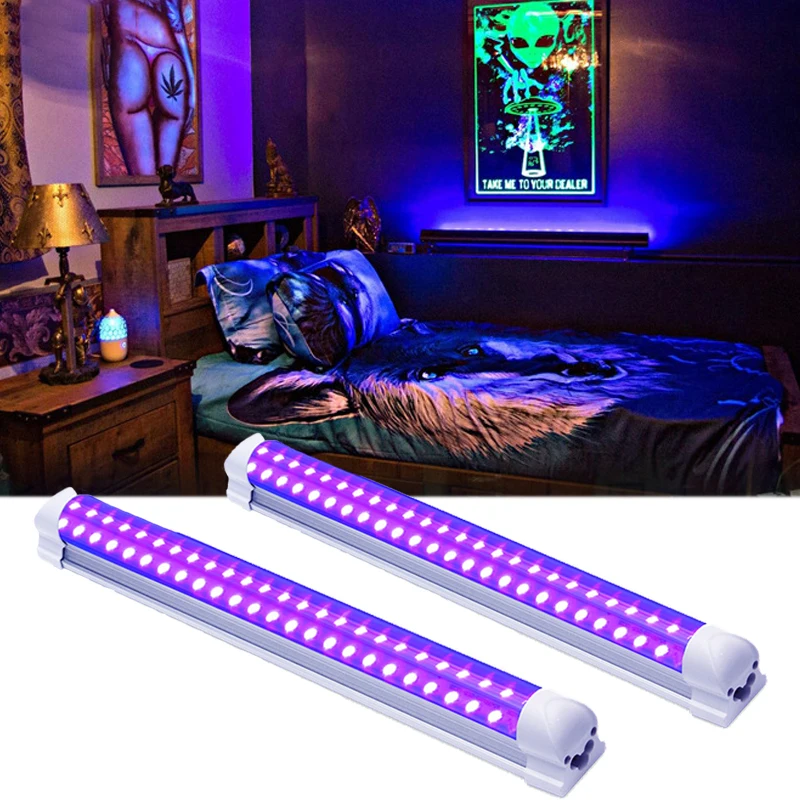 10 W 40 LED UV mor ışık siyah tüp duvar yıkayıcı ışık geniş basınç KTV Bar kür ışık Led tüp UV ışıkları 365 395 ABD, AB tak