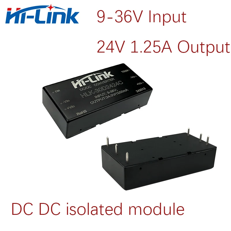 2 adet Ücretsiz kargo Hi-Link 30W çıkış DC DC adım aşağı modülü DC DC izole modülü 5V6A / 12V2. 5A / 24V1.25A Güç modülü