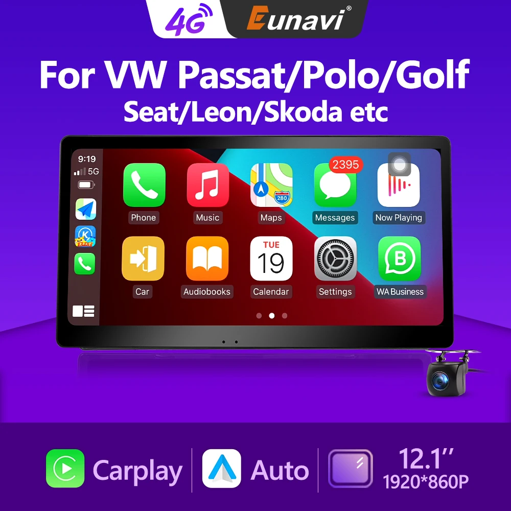2Din Android otomobil radyosu VW Polo Golf 5 İçin 6 Passat B6 B7 CC Jetta Tiguan Touran Amarok Sagitar Octavia 2 Din Araba Multimedya GPS