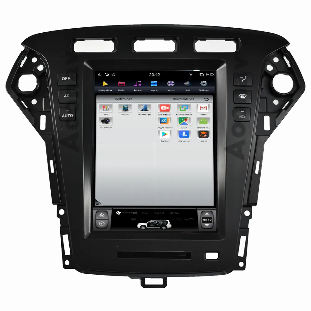 AOONAV 10.4 inç araba GPS Radyo GPS navigasyon FORD-mondeo / fusion mk4 2007-2011 DVD oynatıcı Android 9.0 dikey ekran
