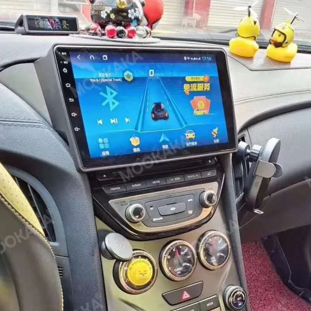 Android 10.0 Hyundai Genesis 2012 İçin Araba GPS Navigasyon Ana Ünite Multimedya Oynatıcı otomobil radyosu Teyp Stereo IPS DSP