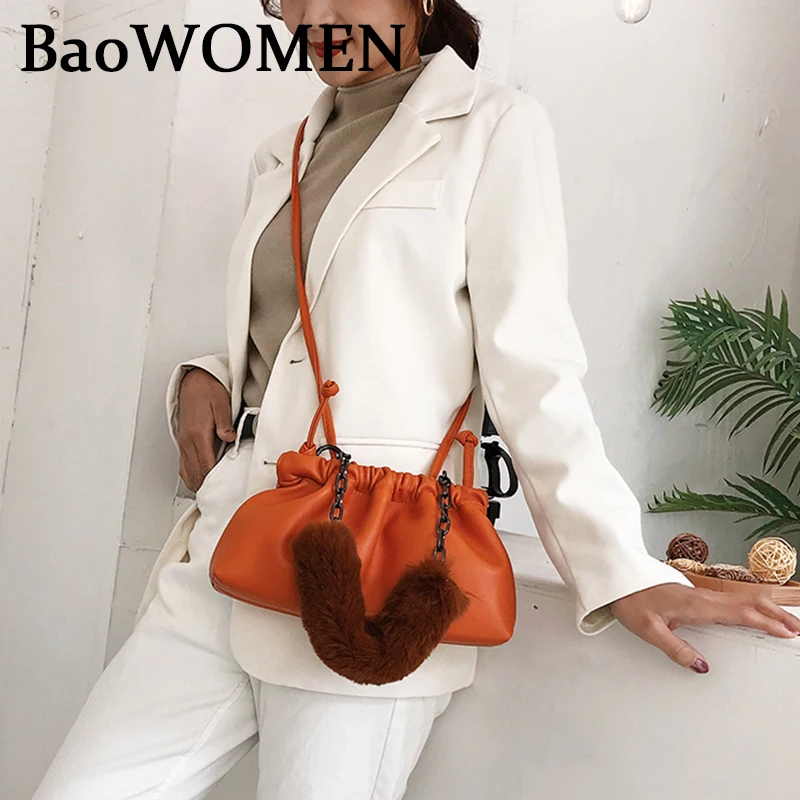 BaoWomen Kadınlar Basit Köfte Çanta Tasarımcısı Retro Moda Zincirleri Kadın Crossbody omuzdan askili çanta Gelgit Çanta Debriyaj Çanta