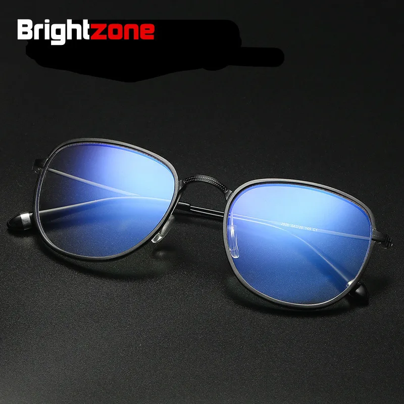 Brightzone Anti mavi ışın engelleme cam çerçeve ışık bilgisayar oyunları gözlük yüksek kalite Vintage marka tam asetat Unisex 0