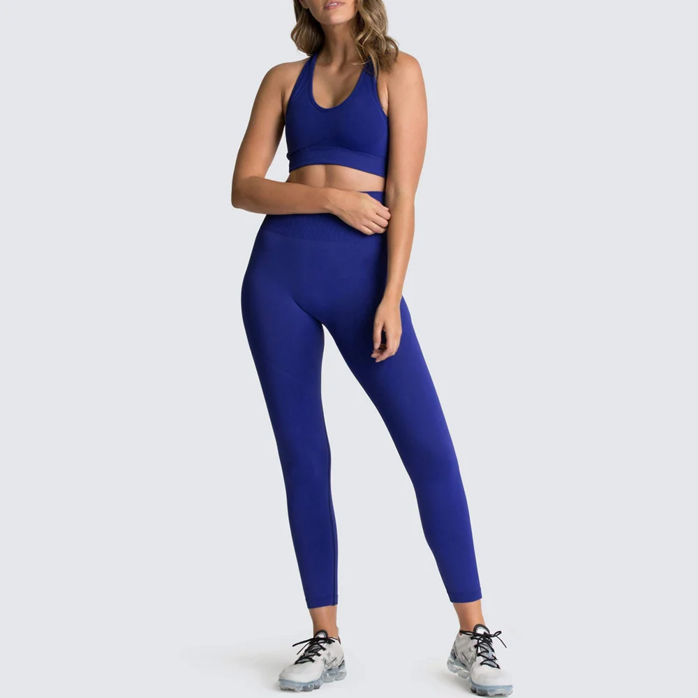 Iki Parçalı Set kadın Kırpma üstler ve pantolonlar Seksi Kadınlar Yoga Setleri Egzersiz Spor Salonu Spor Giyim Yelek Üst + Tayt Kısa Takım Elbise 0
