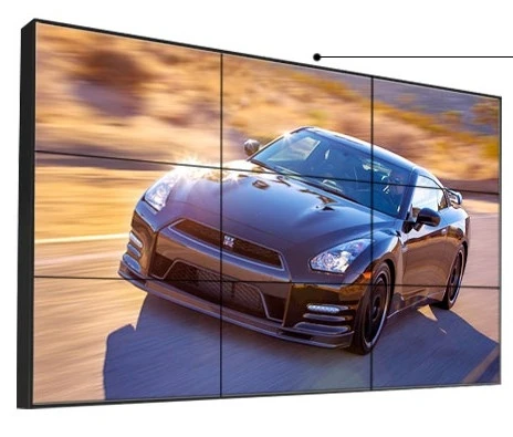 LCD video duvar Ultra dar ekleme ekranlı 46 inç Süper ince 3x3 LCD video duvar CC TV DUVAR