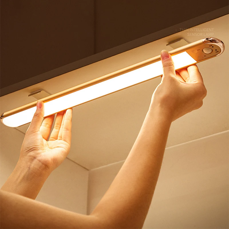LED makyaj aynası ışık 2835 USB makyaj lamba ışığı algılama + İnsan Vücudu İndüksiyon şarj Edilebilir Asılı Manyetik Duvar Lambası 0