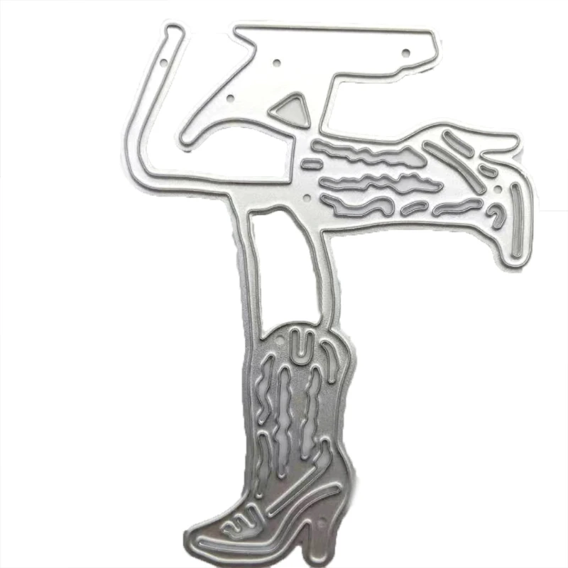 Metal Kesme Die Moda Yüksek topuklu ayakkabılar Kabartma Komut Dosyası Kalıp Şablonlar Dekoratif Scrapbooking Kabartma Kalıp Kesim