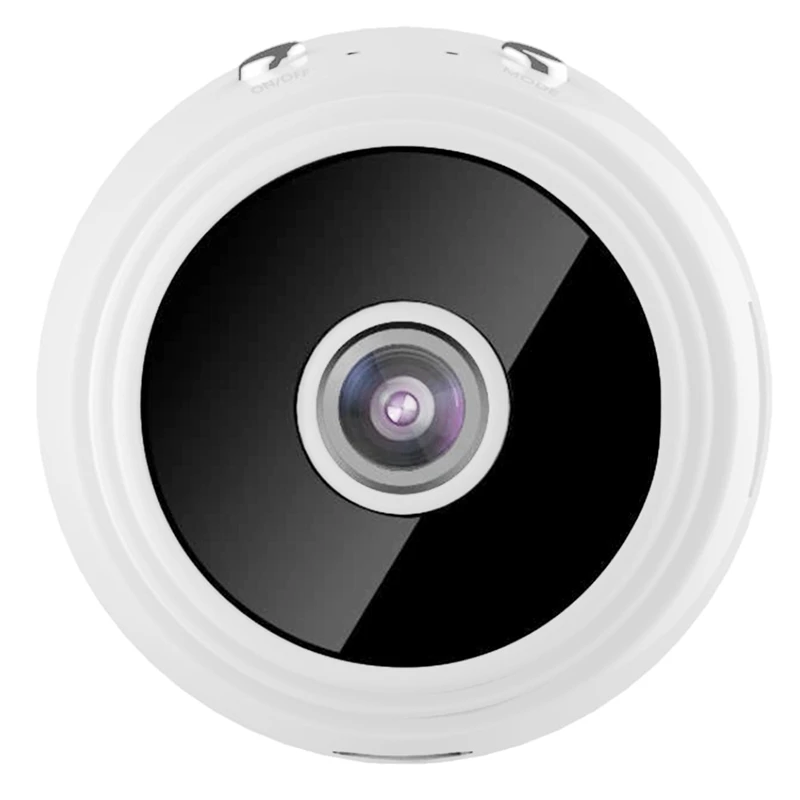 Mini Wifi Kamera 1080P Gece Görüş Hareket Algılama Kablosuz Uzaktan WİFİ Kamera İçin Braket İle Araba Açık-Beyaz
