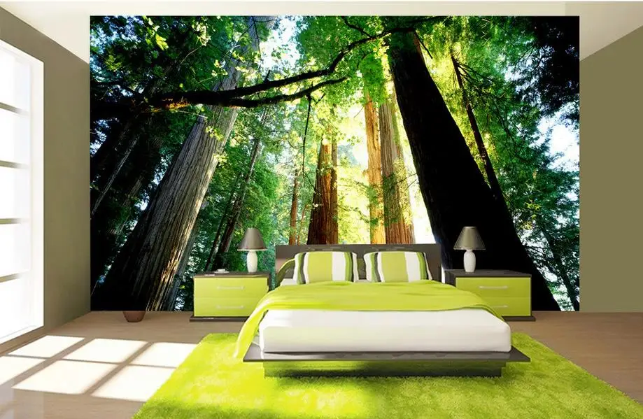 Modern 3d Duvar Kağıdı Özelleştirmek HD Orman Manzara Duvar Kağıdı Duvarlar İçin 3 D Oturma Odası Yatak Odası İçin duvar kağıtları Ev Dekor