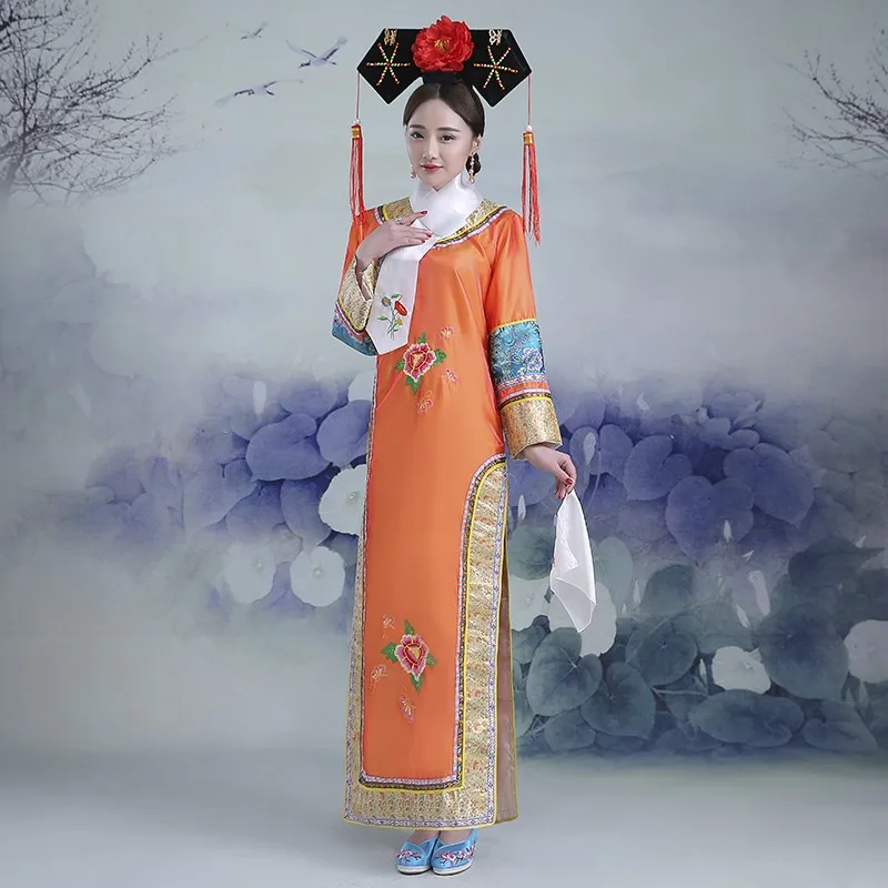 Nakış kız Qing Hanedanı Prenses Kostüm kadın Hanfu antik mahkemesi elbise cosplay sahne performansı