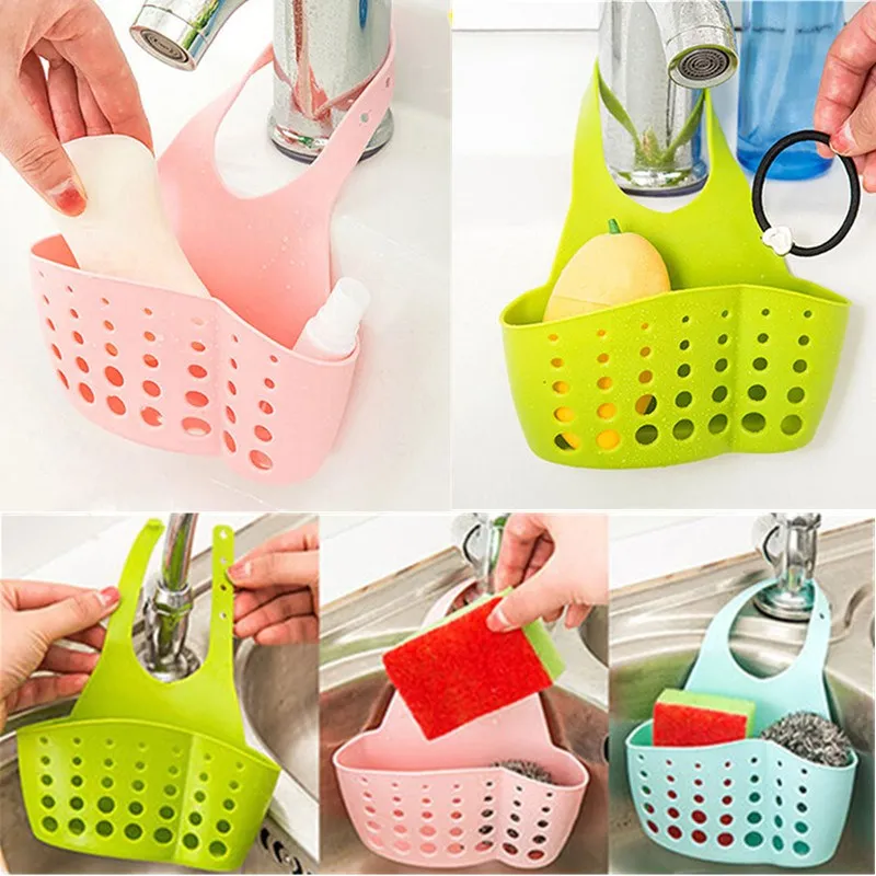 Sıcak satmak pratik mutfak askı drenaj çanta sepet banyo depolama Gadget aracı lavabo tutucu S