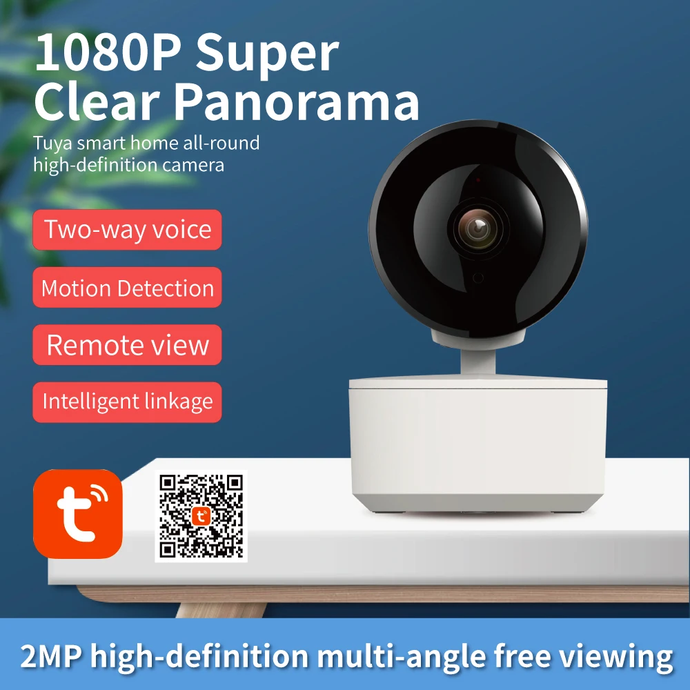 Tuya Akıllı Ev WiFi IP Kamera 1080P Güvenlik Koruma Otomatik İzleme Hareket Algılama Sesli İnterkom Kapalı bebek izleme monitörü