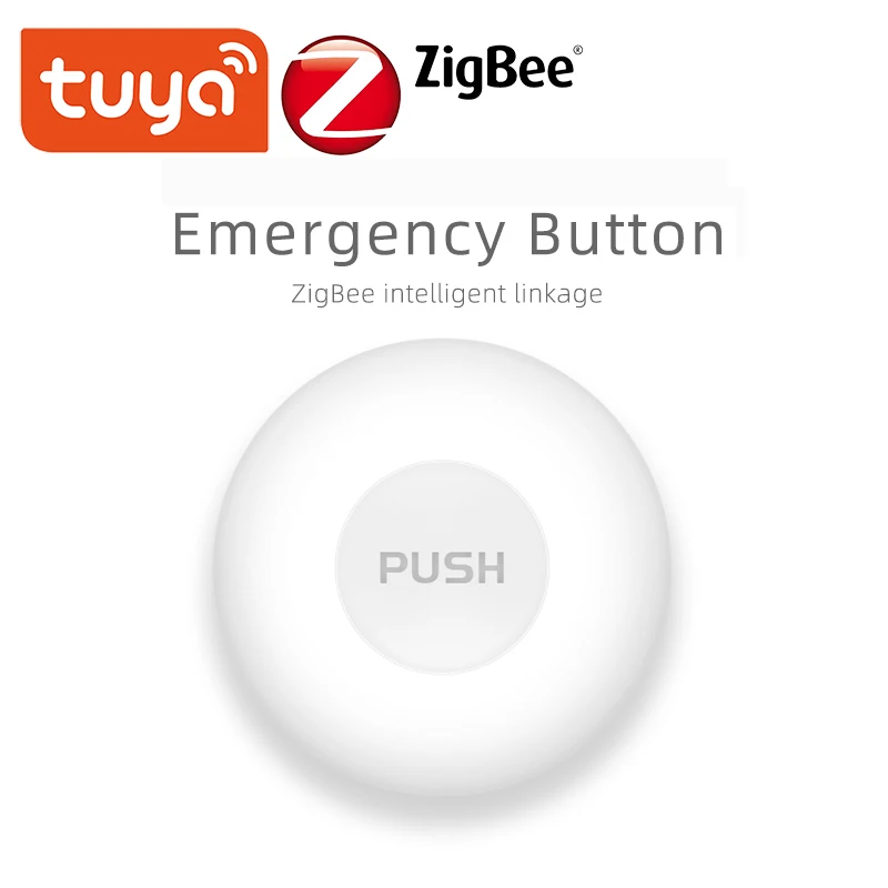 Tuya ZigBee SOS Düğme Sensörü Alarmı Yaşlı Çocuk Alarmı Acil Yardım Anahtarı Tuya Akıllı Yaşam App Uzaktan Kumanda ZigBee Hub 0