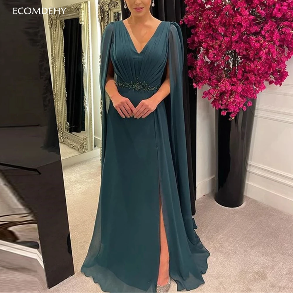 Yeni Varış Applqiues V Yaka Abiye платье A-line Uzun balo kıyafetleri Arapça Dubai Örgün Parti Elbise Vestidos Robe Femme