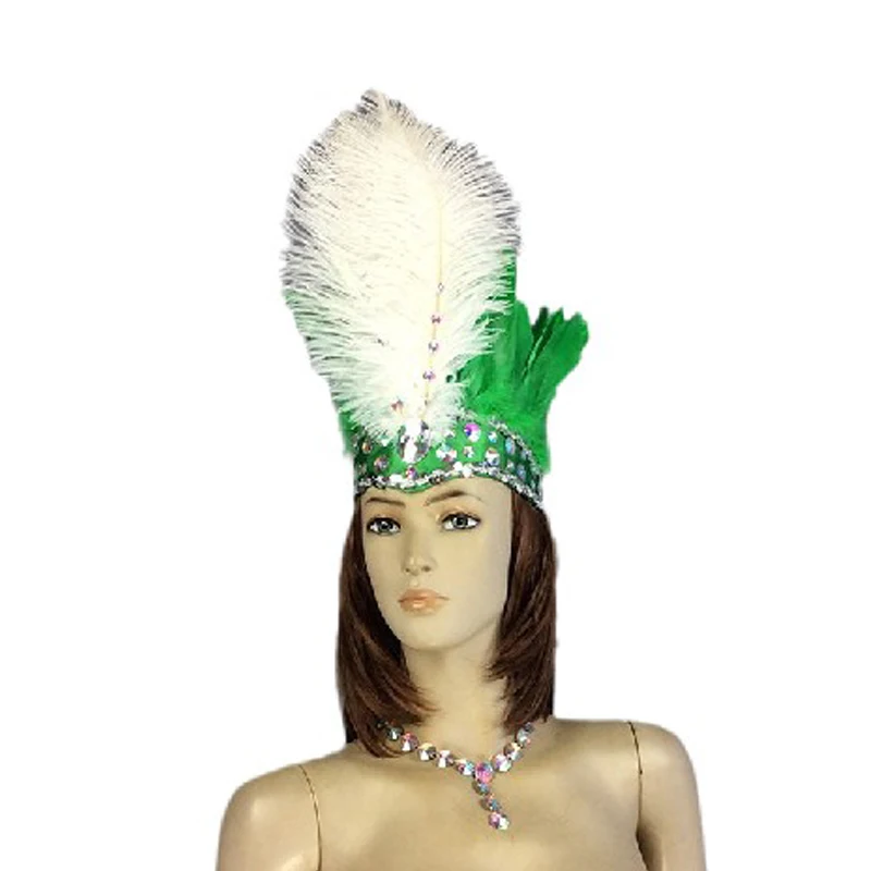 Yeni tüyler kafa tüy ve kol ve bacak parçası Kadınlar için samba elbise Karnaval elbise Aksesuarları 5 adet / takım 7 renk