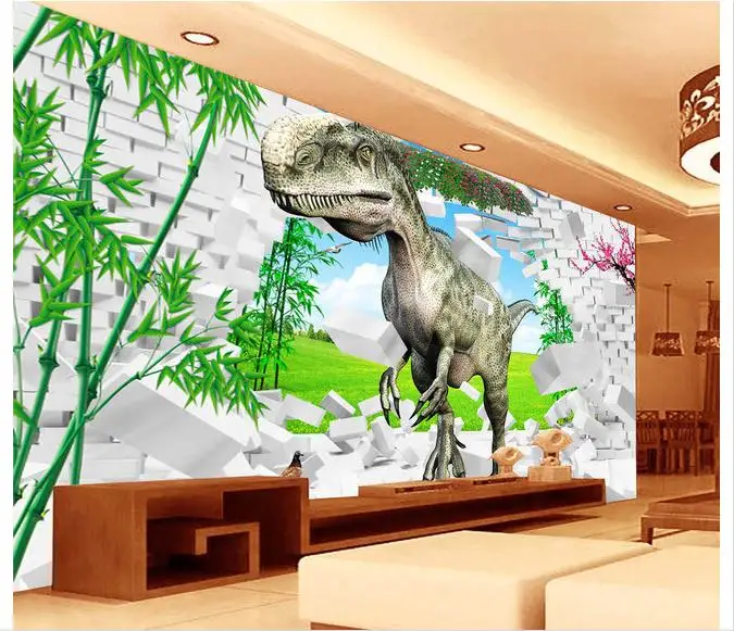 özel fotoğraf duvar kağıdı 3d duvar resimleri duvar kağıdı 3 d dinozor manzara TV duvar resimleri duvar kağıdı oturma oda duvar dekorasyonu