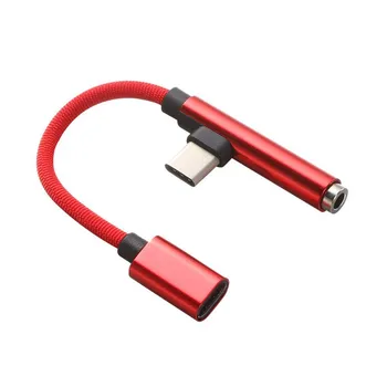 2 İn 1 USB Tip C İçin 3.5 mm Tip C Dişi Şarj Kulaklık Ses Jakı USB C şarj adaptörü Kablosu Samsung Xiaomi OPPO