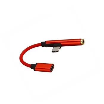 2 İn 1 USB Tip C İçin 3.5 mm Tip C Dişi Şarj Kulaklık Ses Jakı USB C şarj adaptörü Kablosu Samsung Xiaomi OPPO 1