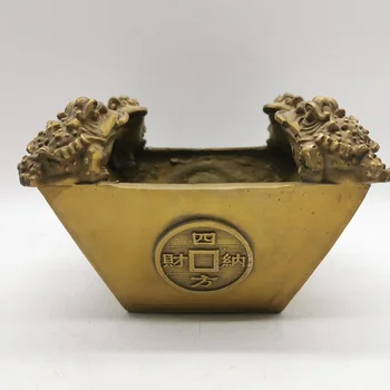 Antik Bronz Koleksiyonu Pirinç Altın Kurbağa Rijindou Altın Süs Oturma Odası Ev Dekorasyonu Hediyeler Masaüstü Süslemeleri El Sanatları