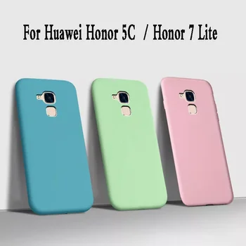 Ücretsiz Kargo Fundas Durumda Huawei onur İçin 5C Sıvı Silikon telefon kılıfı İçin Huawei Onur 5C 7 Lite Gt3 Gr5 Mini arka kapak armo
