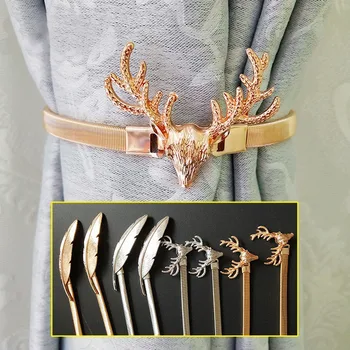 Perde Klipleri Kanca Elk Perdeleri Tokaları Pencere Altın Gümüş Tieback Tutucu Ev Dekorasyon odası Aksesuarları Metal Perde Klipsi