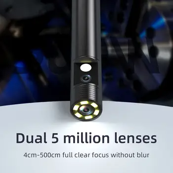 8mm Çift Lens WİFİ Endoskop Kamera 720P 10m Yarı Sert Kablo Kablosuz Otomotiv Boru Muayene Boroskoplar İphone Android için 2