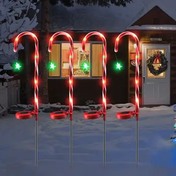 2 adet Noel Güneş Kamışı zemin ışıkları açık su geçirmez Peyzaj Lambası Bahçe Çim Yard dekor