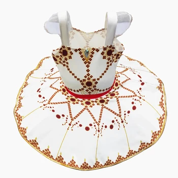 Robe Tutu de ballerine pour enfants, robe de danse classique pour filles, avec bretelles, Costume de spectacle pour fête