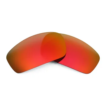2 Çift SNARK için POLARİZE Yedek Lensler Oakley Canavar Yavru Güneş Gözlüğü Gümüş Titanyum ve Yangın Kırmızı