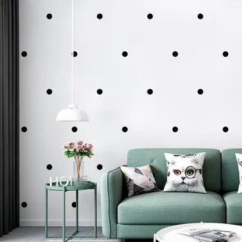 Iskandinav Tarzı Duvar Kağıdı Ins Modern Minimalist Geometrik Siyah ve Beyaz Orijinal Nokta Oturma Odası Yatak Odası TV Arka Plan Duvar Kağıdı 1