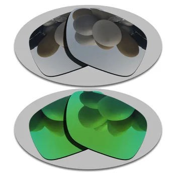 Gümüş ve Yeşil Lensler İçin Yedek-Oakley Holbrook Metal Güneş Gözlüğü 0
