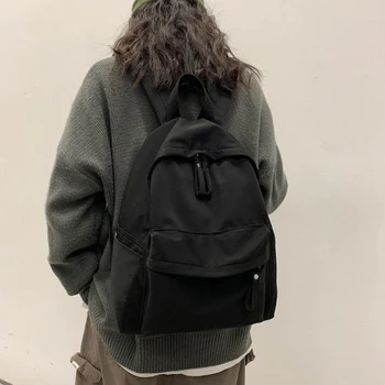 Moda Sırt Çantası Tuval Kadın Sırt Çantası Anti-hırsızlık omuzdan askili çanta Yeni okul çantası Genç Kızlar için Okul Sırt Çantası Kadın 2