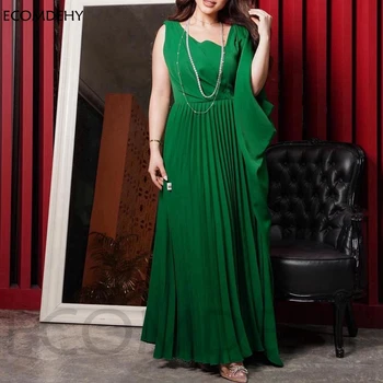 Yeni Varış Saten Dubai abiye kadınlar için 2022 Abiye Yeşil Parti elbise Artı boyutu Vestidos de fiesta Gece elbisesi