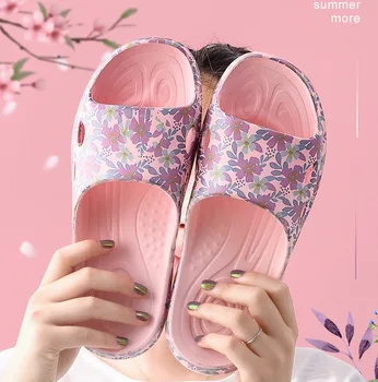Ev Terlik Moda Platformu Banyo Bulut Çiçek Terlik Yumuşak Taban kaymaz Flip Flop Kadın Sandalet Kapalı Çift Slaytlar