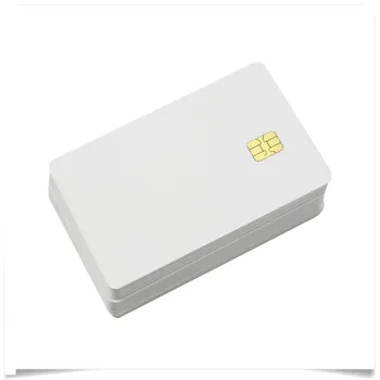200 adet ISO Boş Beyaz pvc SLE4442 çip plastik temaslı akıllı kart