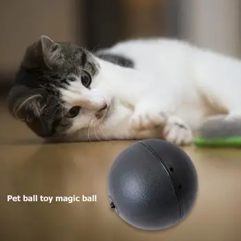 Pet Sihirli Rulo Topu Oyuncak Köpek Kedi Akülü Otomatik Peluş Haddeleme Topu İnteraktif Komik Zemin Temizleyici 3