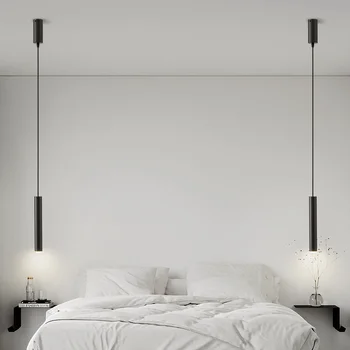 Minimalist küçük avize yatak odası bakır lambalar modern ışık lüks siyah moda restoran bar masası lambası iskandinav sarkıt
