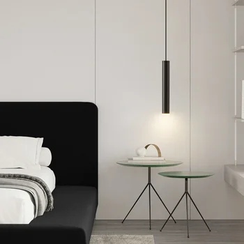Minimalist küçük avize yatak odası bakır lambalar modern ışık lüks siyah moda restoran bar masası lambası iskandinav sarkıt 1