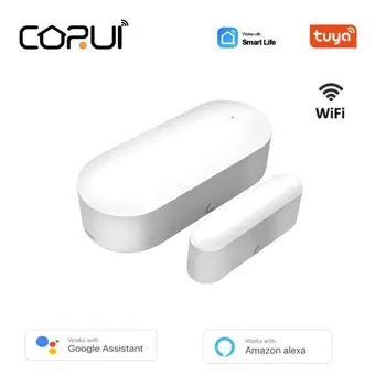CORUI WiFi Tuya Akıllı Kapı Sensörü Akıllı Yaşam APP uzaktan kumandalı kapı Açık / Kapalı Dedektörleri Alexa İle Çalışmak Google Ev