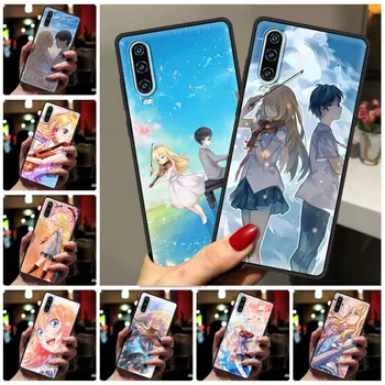 Anime Sizin Yalan Nisan ayında telefon kılıfı İçin Huawei P30 P40 Lite E P50 P20 Pro Y9 Y7 Y6 2019 P Akıllı 2021 Z Y6p Y7a Y9s Kapak Silikon