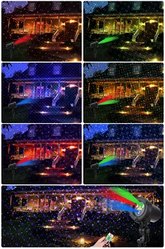 Hareketli RGB yıldız lazer ışıkları projektör kırmızı yeşil mavi açık IP65 su geçirmez Noel nokta etkisi bahçe ev ağacı peyzaj 3