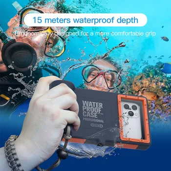 15M Su Geçirmez Derinlik Dalış Yüzme Kılıfı iPhone 13 12 11 X XS Max XR 6s 7 8 Artı Su Geçirmez Çanta Cep Telefonu Coque Kapak