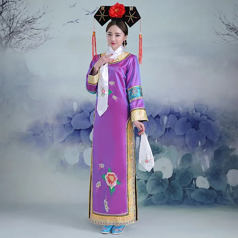 Nakış kız Qing Hanedanı Prenses Kostüm kadın Hanfu antik mahkemesi elbise cosplay sahne performansı 1