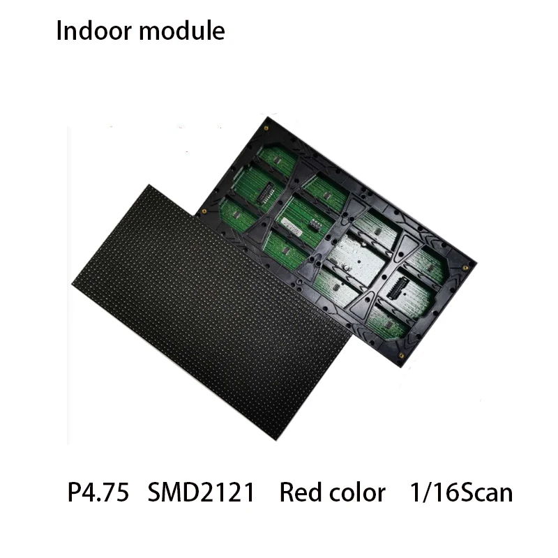 P4. 75 Kapalı Kırmızı renk SMD2121 LED modülü, 304x152mm 64x32 Piksel Mesaj Burcu Kurulu LED Panel 1