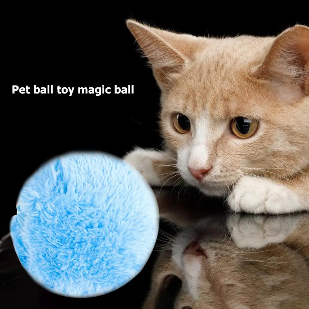 Pet Sihirli Rulo Topu Oyuncak Köpek Kedi Akülü Otomatik Peluş Haddeleme Topu İnteraktif Komik Zemin Temizleyici 1