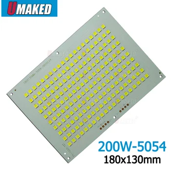 200W 180x130mm LED Projektör PCB kartı, 20000lm LED SMD5054 aydınlatma kaynağı led projektör, alüminyum levha taban tahtası