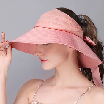 Bayan Yeni Açık güneş şapkası Kadın Moda Geniş Ağız güneşlikli kep Kadın Yaz Güneş plaj şapkası Katlanmış Sim Kap B-4882