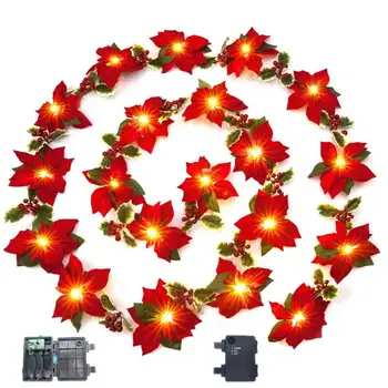 Çiçek Süslemeleri Aşınmaya dayanıklı Garland Dize İşıklar Zarif Görünüm Hafif Noel Lamba led ışık Ev Kapalı
