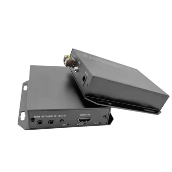 Küçük HDMI Fiber Optik Genişletici Sıkıştırılmamış Dijital Video Alıcı-verici Analog Ses 3.5 mm LC Optik Arayüz SFP Tek Modlu 3