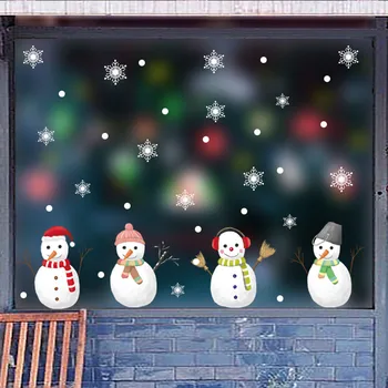 KAKUDER duvar çıkartmaları Noel Kar Tanesi karikatür pencere sticker Çıkartması ev Dekorasyon Kapı adesivo de parede 2020 damla gemi